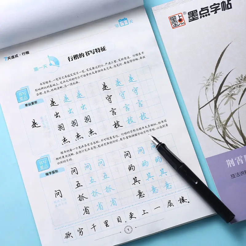 Ink Point Jing Xiao Peng Xingkai Quick Copybook Beginners Entry College Students Calligraphy Practice Adults