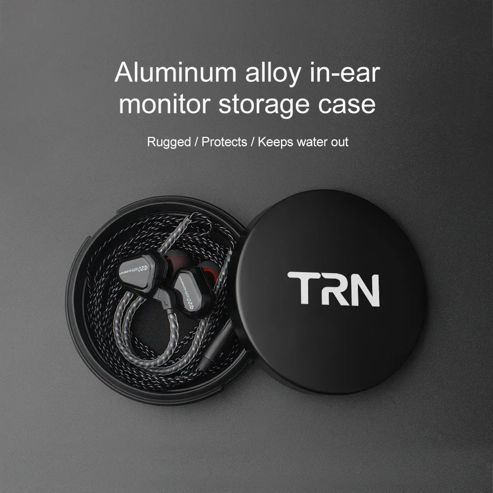 Portable Storage Case TRN Metal Aluminum Alloy In-ear Earphone Accessories Earphone Hard Waterproof  Bag Box Earphone For X6