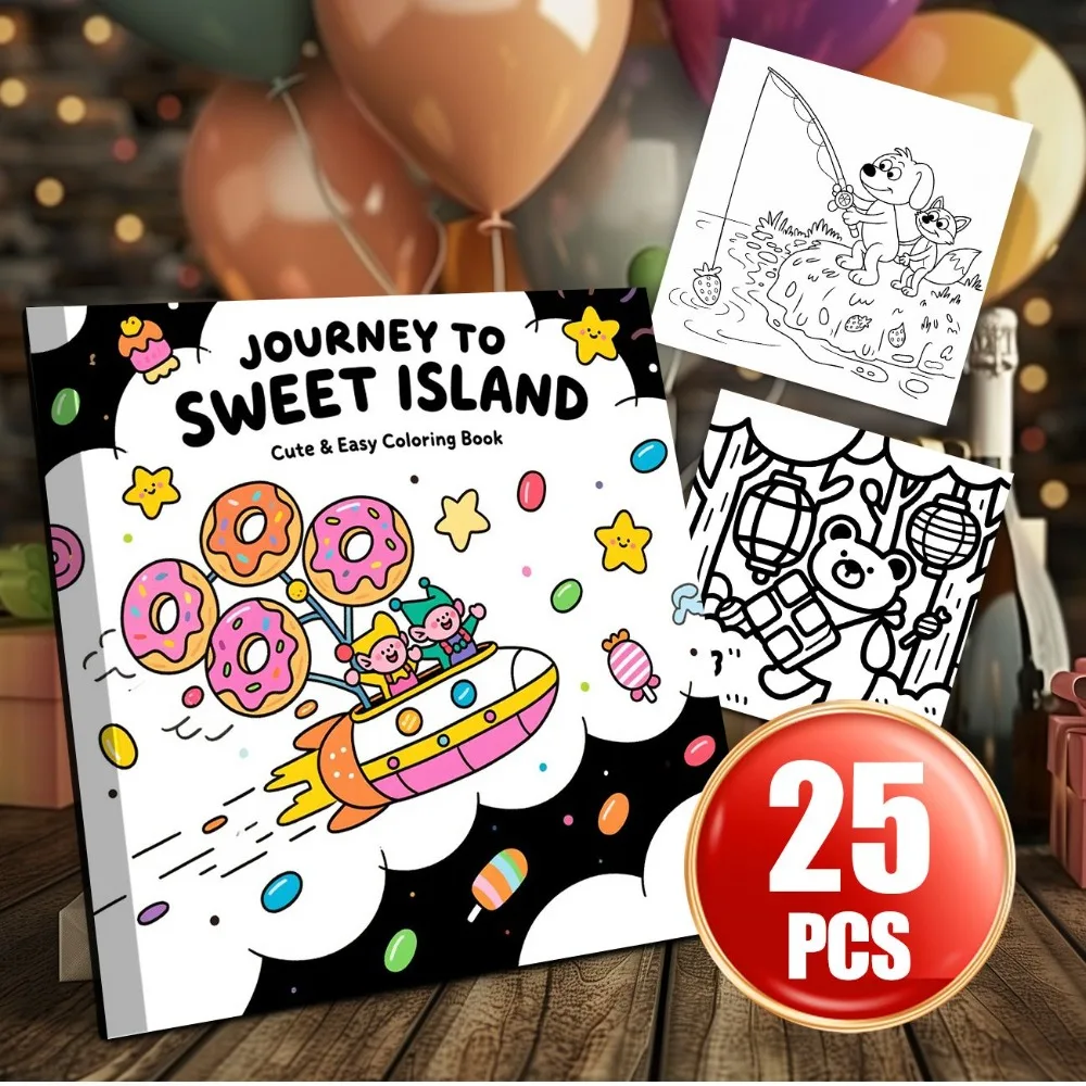 Food Theme Coloring Book Focus Training Colorful Element Patterns Parent Child Time Thickened Durable Paper Easy Coloring