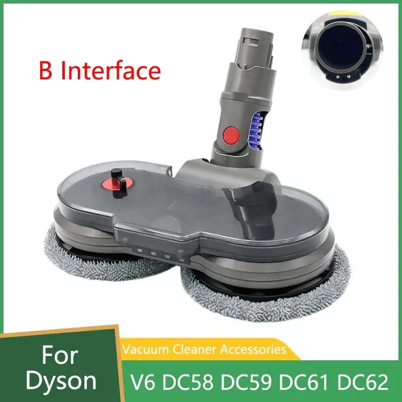 Electric Dry and Wet Mop Cleaning Head For Dyson V6 DC58 DC59 DC61 DC62 Handheld Cordless Vacuum Cleaner Replacement Accessories