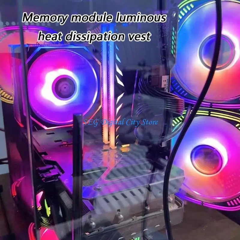 U75B Easy Installs ARGB Memory Heat Sink ARGB Lighting for Quick Upgrade and Cooling