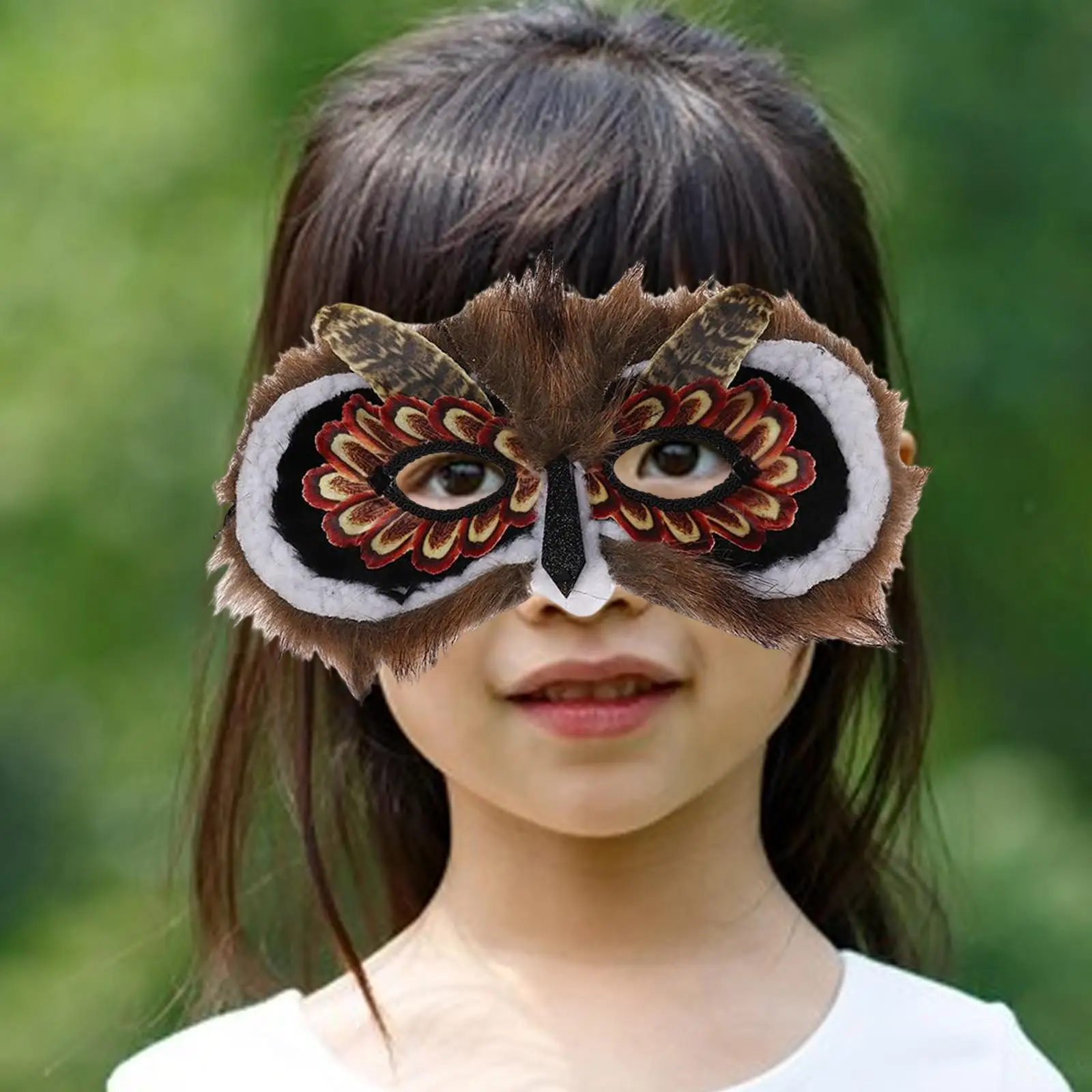 Kids 3D Owl Masks Decorative Face Cover with Elastic Band Headgear Animal Mask for Girls Boys Halloween Prom Party Masquerade