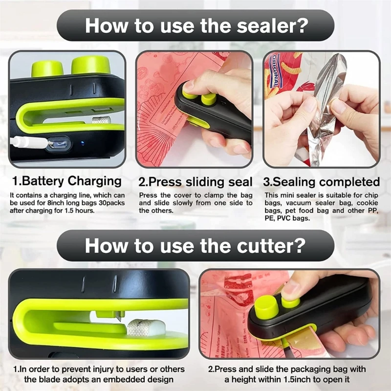 Кухонные аксессуары, портативная машина для термосварки пищевых продуктов, запечатывающие устройства для домашних закусочных для