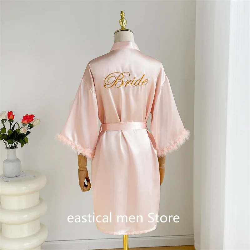 2021 New Sexy Print Women Satin Sleepwear Chinese Bridesmaid Kimono Bathrobe Gowns Casual Home Dress Loose Nightgown Robes