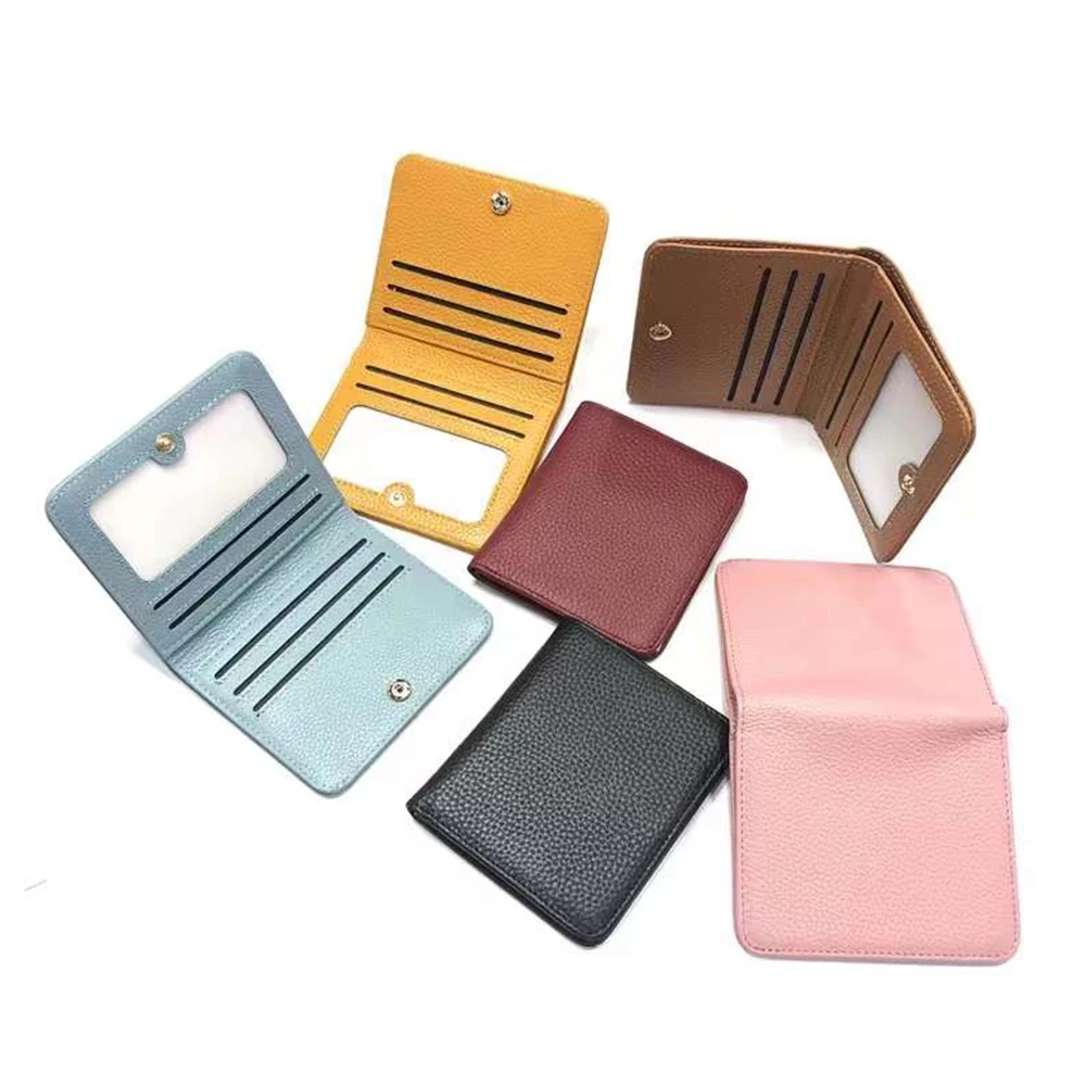 Custom Letters Short Cowhide Wallet Portable Women Men ID Credit Card Wallet New Luxury Personalize Genuine Leather Bifold Purse