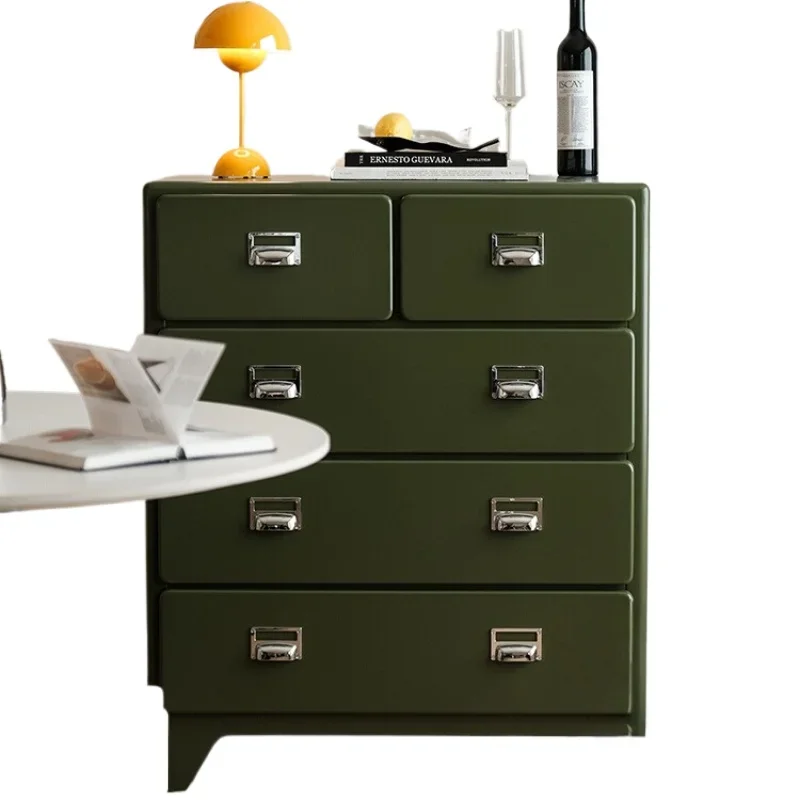 

Medieval tin cabinet household bedr oom drawer storage c abinet metal dining side cabi net household