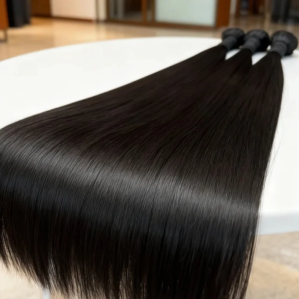 

15A Бразильские прямые пучки человеческих волос 26 28 30 32 дюйма 100% необработанные девственные прямые плетения 4 пучка человеческих волос