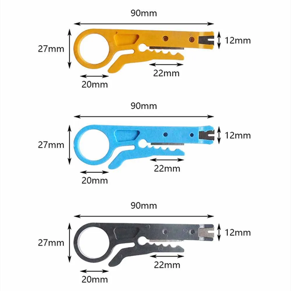 Crimping Cable Cutter Stripper Mini Pliers Stripping Tool Crimper Portable Wire Cutter Yellow 9cm / 3.53\