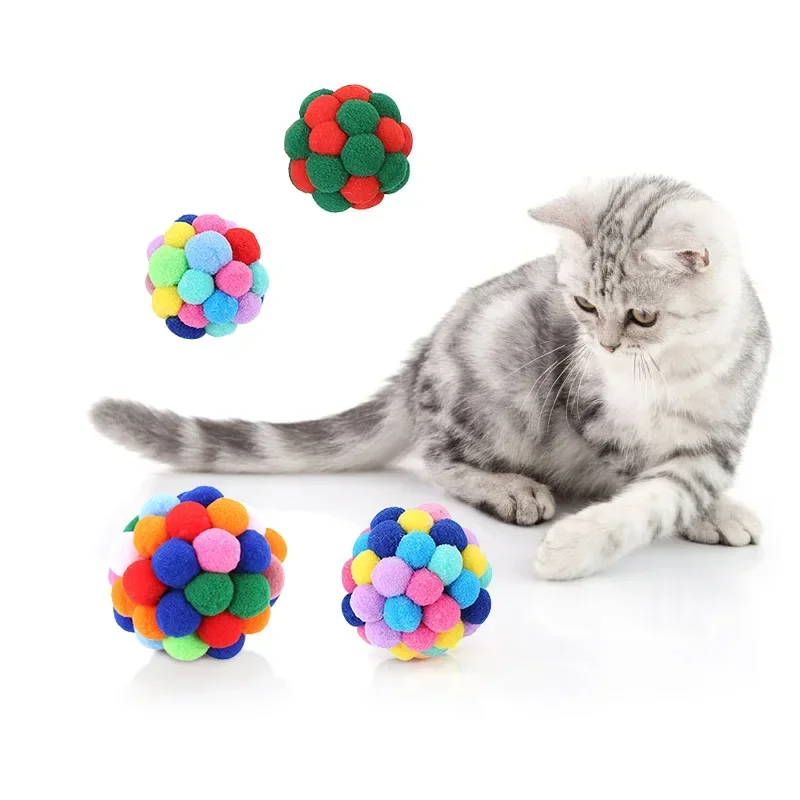 

Colorful plastic ball for cat, 4cm ball, colorful toy, pet supplies, intelligence, multicolor