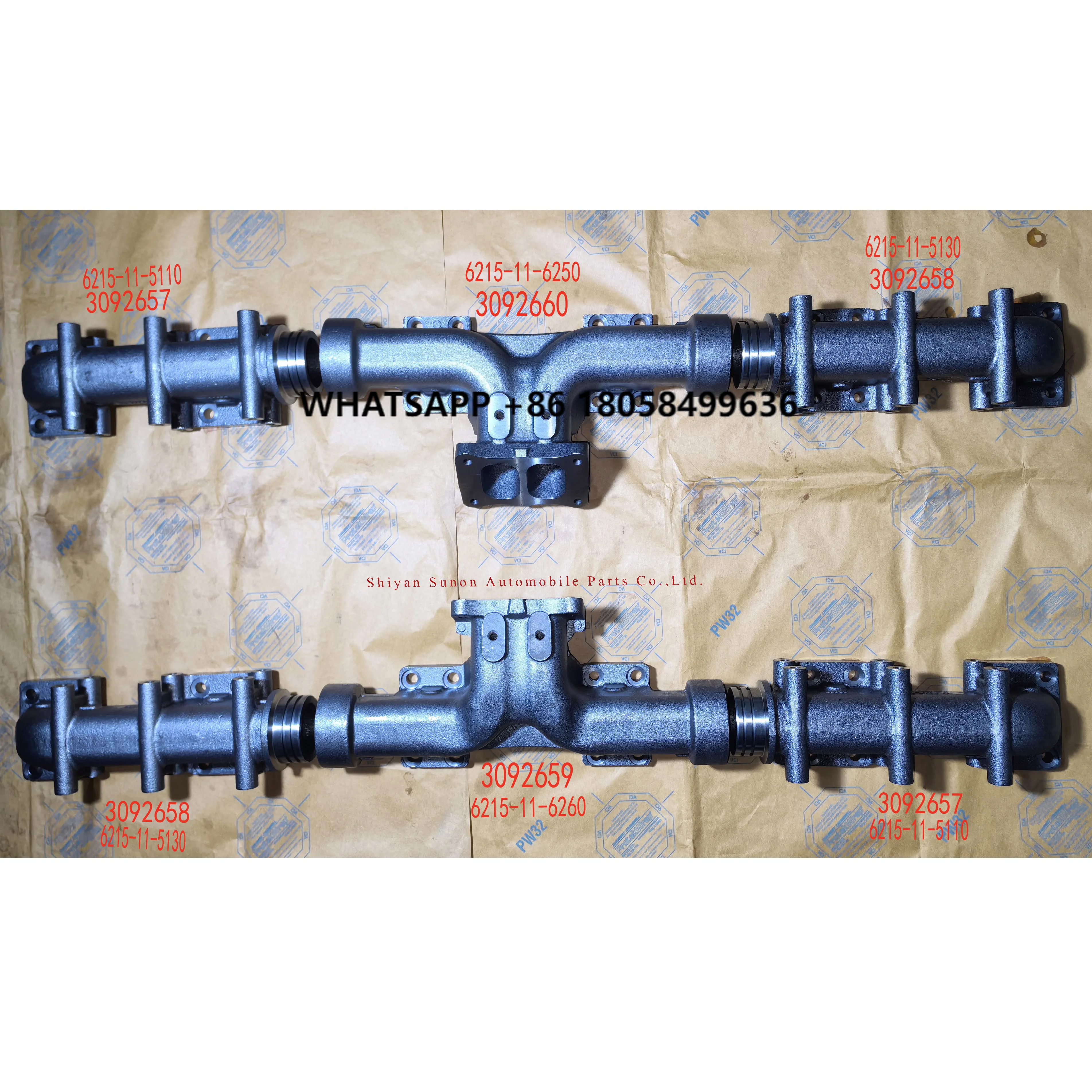 

Original Engine Part Exhaust Manifold 6215-11-5110 3092657 6215-11-6250 3092660 6215-11-5130 3092658 6215-11-6260 3092659