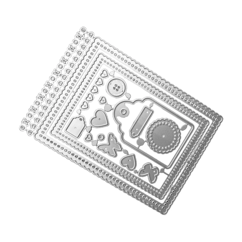 Rectangle Lace Border Metal Cutting Die for DIY Scrapbook Cutting Die Paper Card Dropship