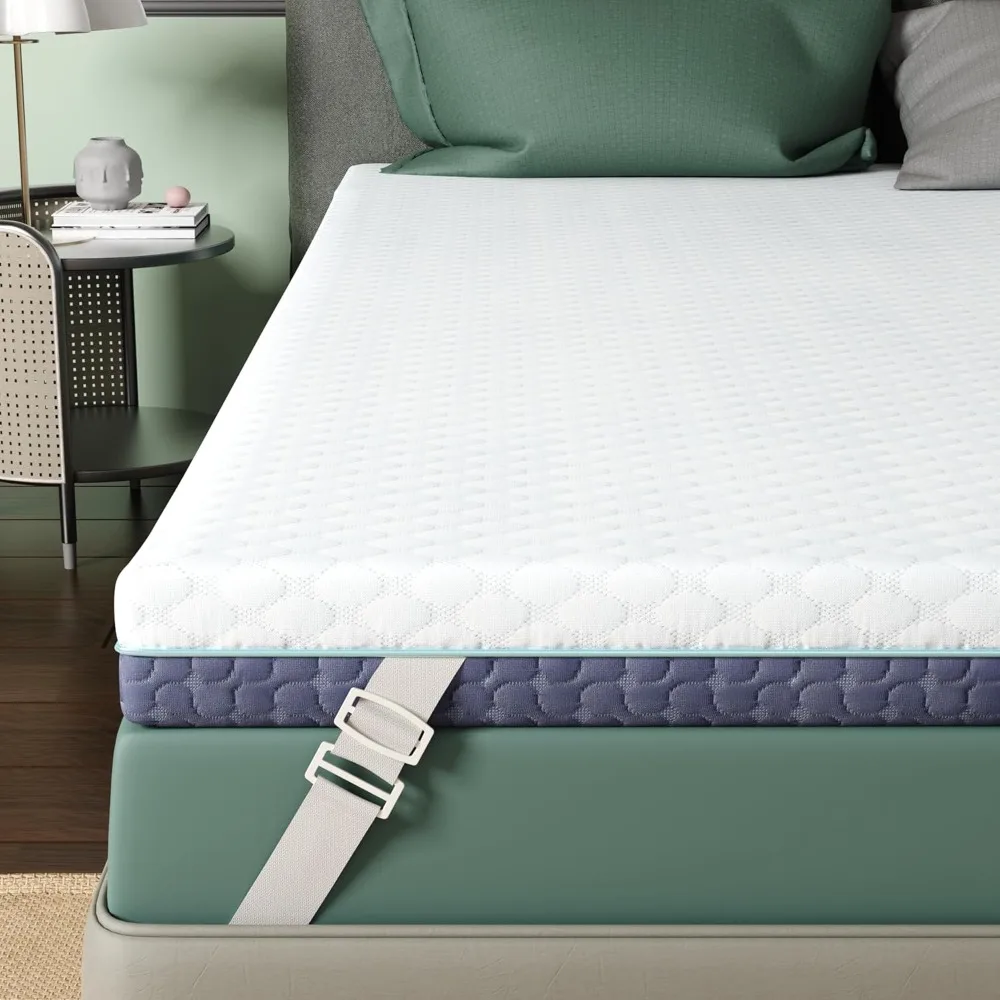 

2 Inch Memory Foam Mattress Topper King Size, Soft Mattress Topper for Back Pain Relief, Orthopedic Bed Topper with 2-Sided Brea