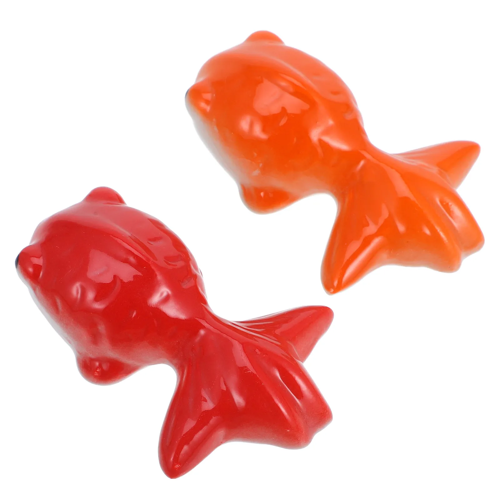 Ceramic Floating Koi Fish Red Orange Garden Pond Decor Outdoor Water Feature Aquarium Decoration Enchanting Lively Visual