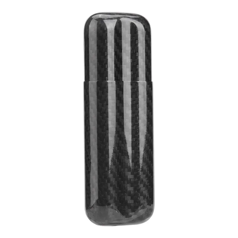 

Carbon Fiber Cigar Holders 2 Tube Storage Box Travel For Case Humidors for Car Accessories