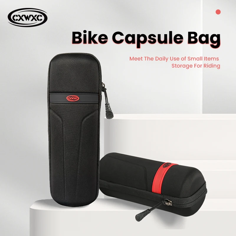 CXWXC Cycling Bottom Tube Bag Road MTB Bike Capsule Storage Boxes for Mini Pump Repair Tools Kit Tube Cycling Bicycle Frame Bag