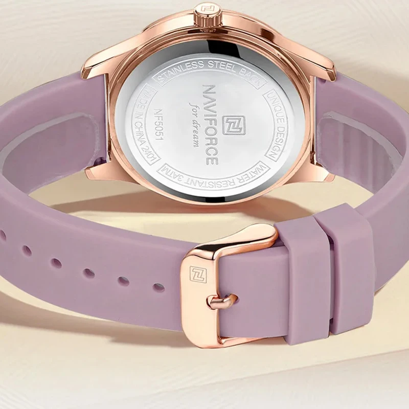 New NAVIFORCE Watches for Women Creative Trend Fashion Wristwatch Ladies Quartz 30M Water Resistant and Shockproof Female Clock