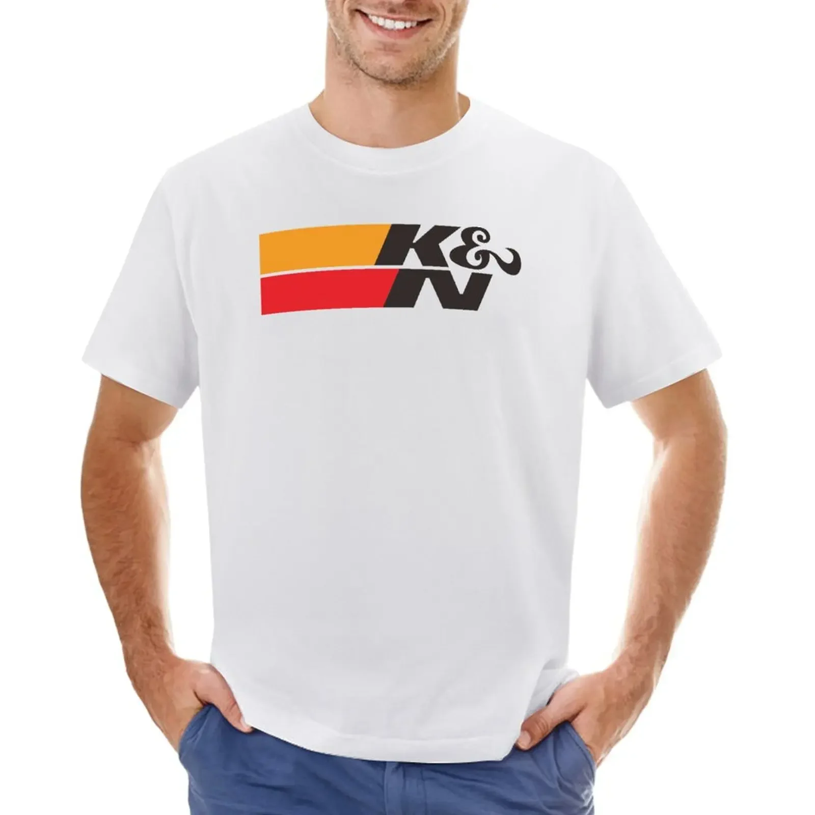 K & N T-shirt tops tees sublime plain white t shirts men