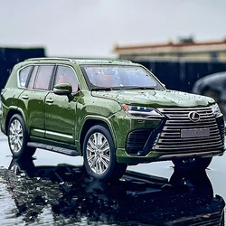 1:32 LX600 SUV Alloy Car Model Diecast Metal Toy Off-road Vehicles Car Model High Simulation Collection With Light Children Gift