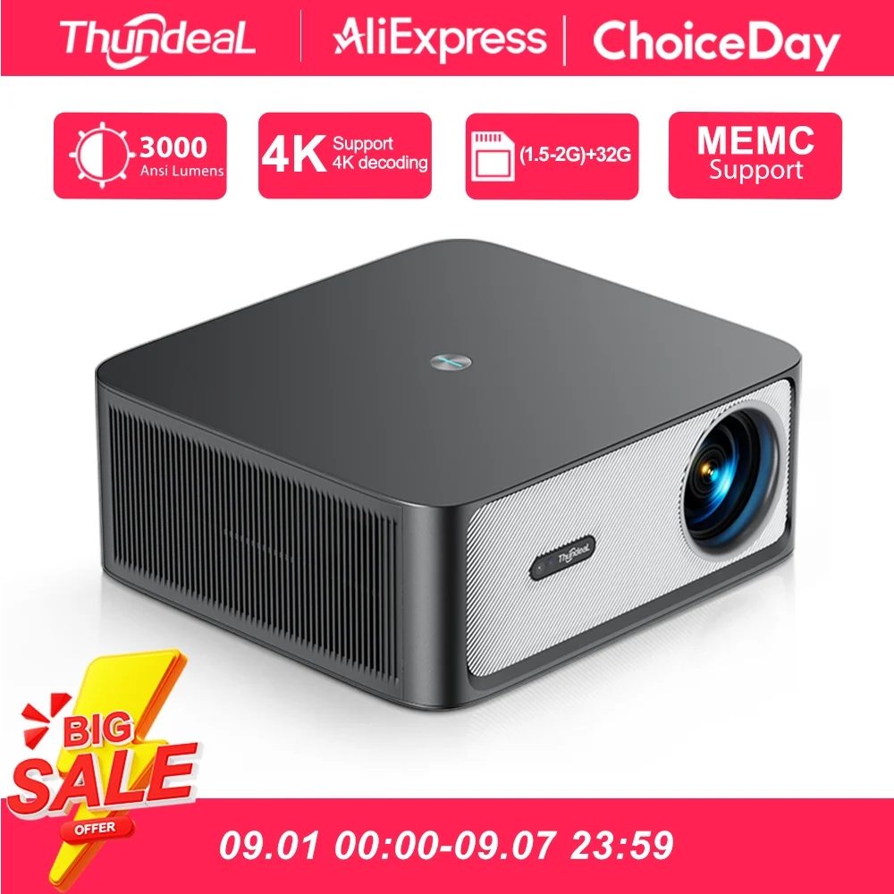 ThundeaL TD98Pro – Projetor Portátil 2K/4K Full HD com Wi‑Fi