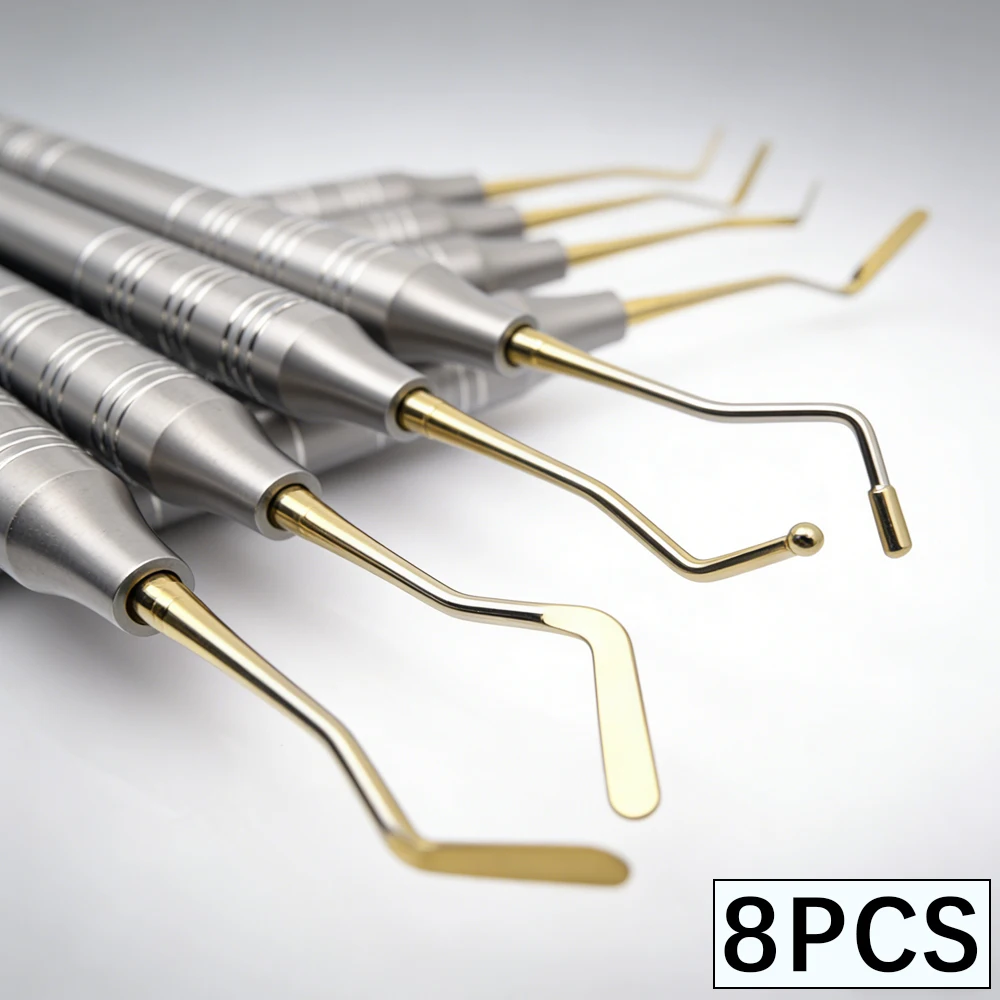

8Pcs Dental Composite Resin Filling Spatula Kit for Dentist Restoration and Repair Procedures
