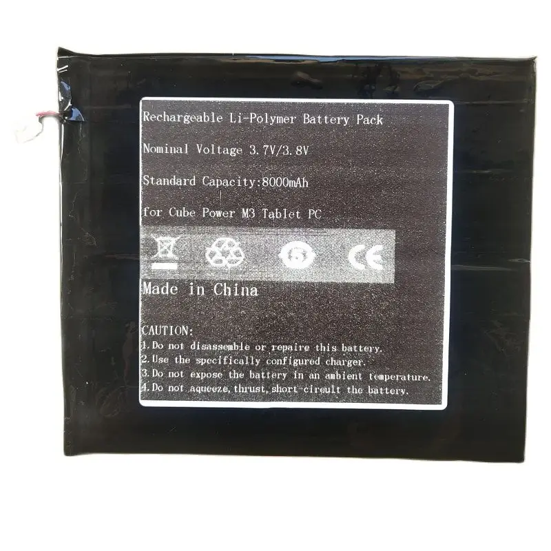 

Battery for ALLDOCUBE Cube Power M3 Tablet PC New Li-Polymer Polymer Rechargeable Accumulator Pack Repalcement 3.8V Track Code