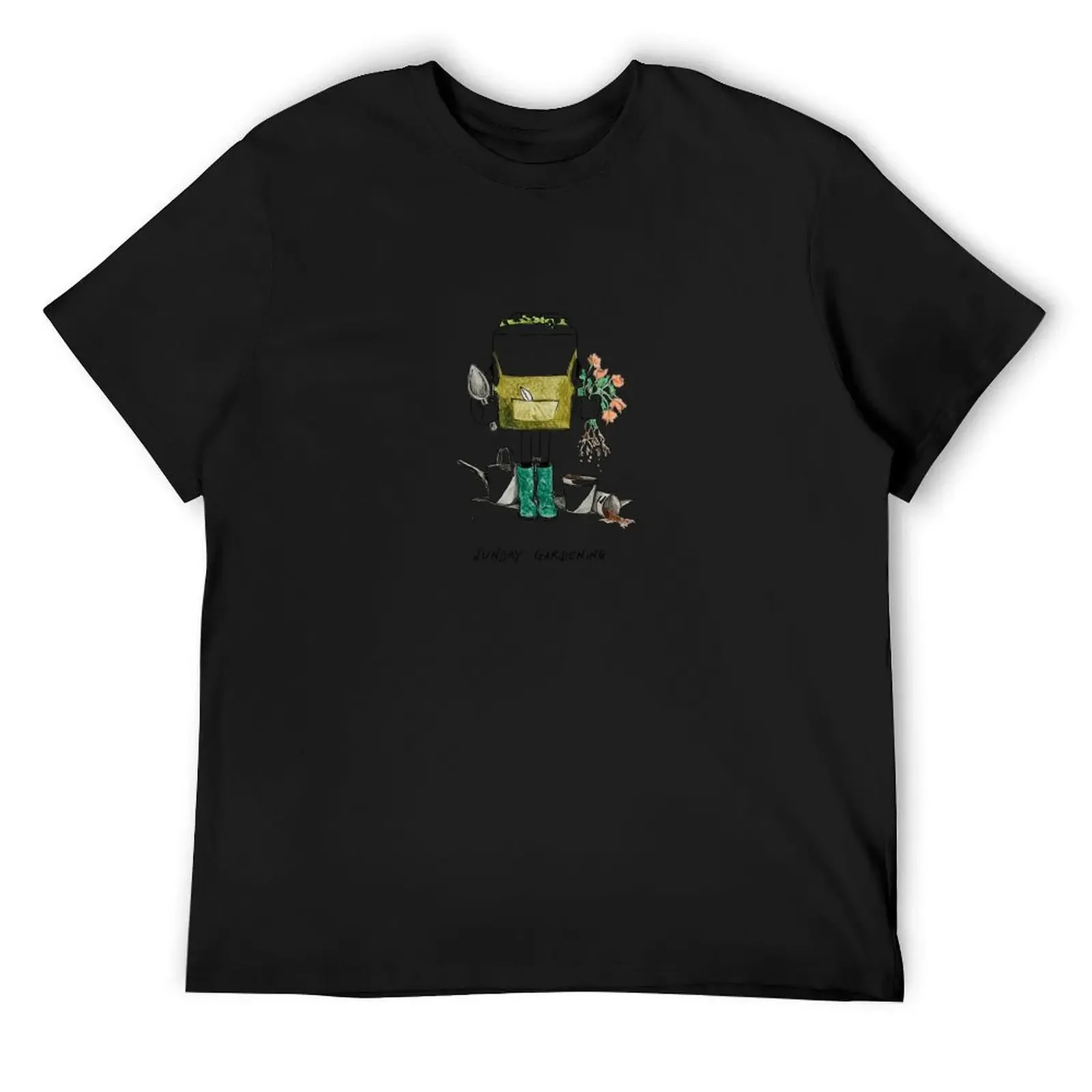 Sunday Gardening Little Cube T-Shirt blacks graphics black t shirts for men