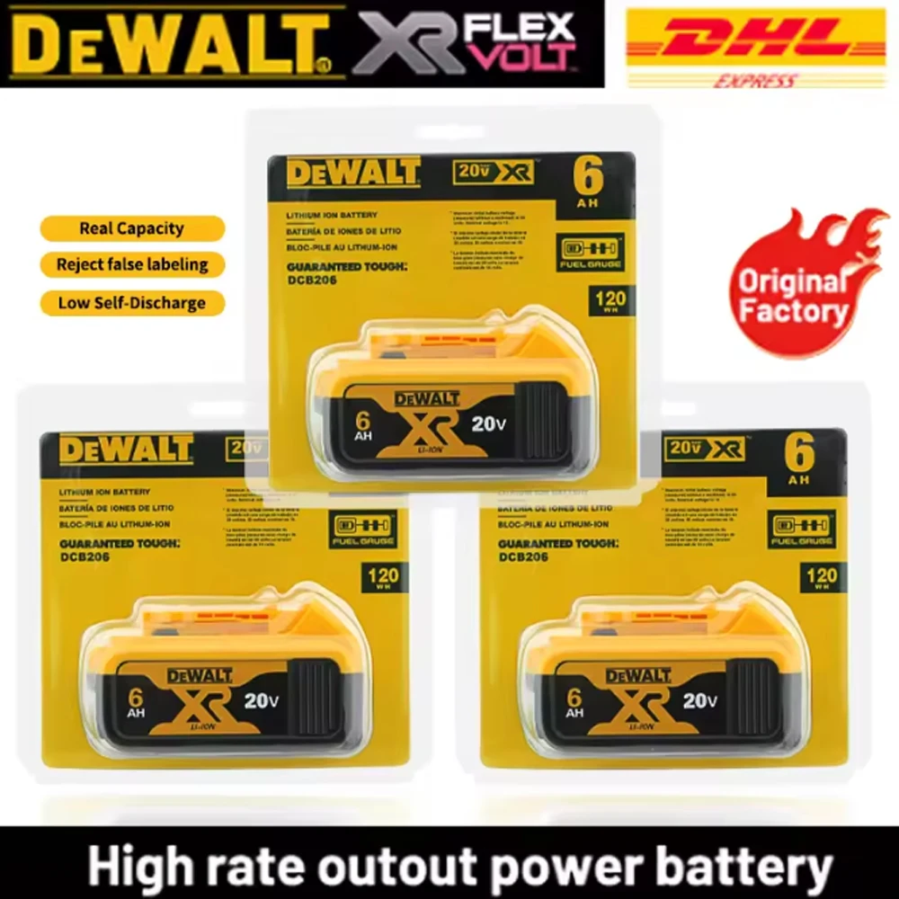 

DCF512 DEWALT 20V battery 6000mAh battery,dewalt power tool DCB606, DCB205，DCB206，DCBGene，DCB200 20V 5AH 6AH