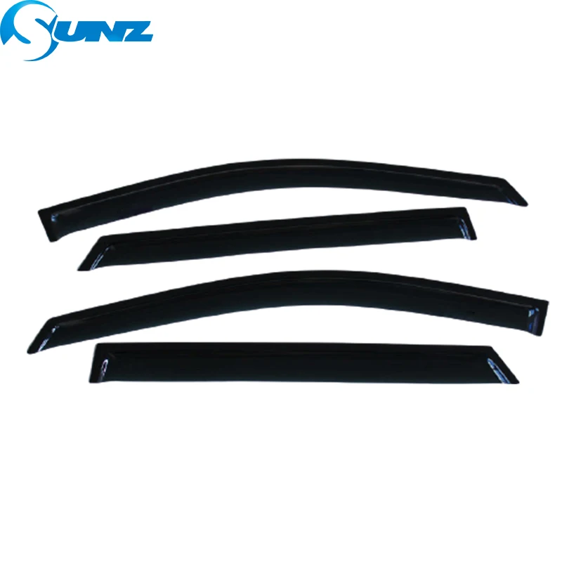 Side Window Deflectors For Hyundai Santafe Santa fe 2008 2009 2010 2011 Acrylic Black Door Visor Sun Rain Guards SUNZ