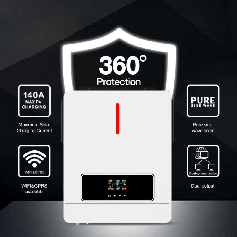 الاستخدام المنزلي 5.5KW 6KW 10.2kw عاكس أحادي الطور مع محولات MPPT 10200W التطبيقات المنزلية