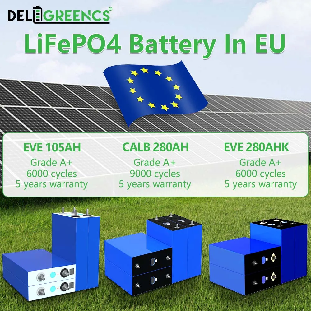 Lifepo4 Power Bank EVE105AH 280AHK CALB280AH 48V Lifepo4 Battery 32PCS Poland Wholesale Grade A    Solar Storage Free Shipping