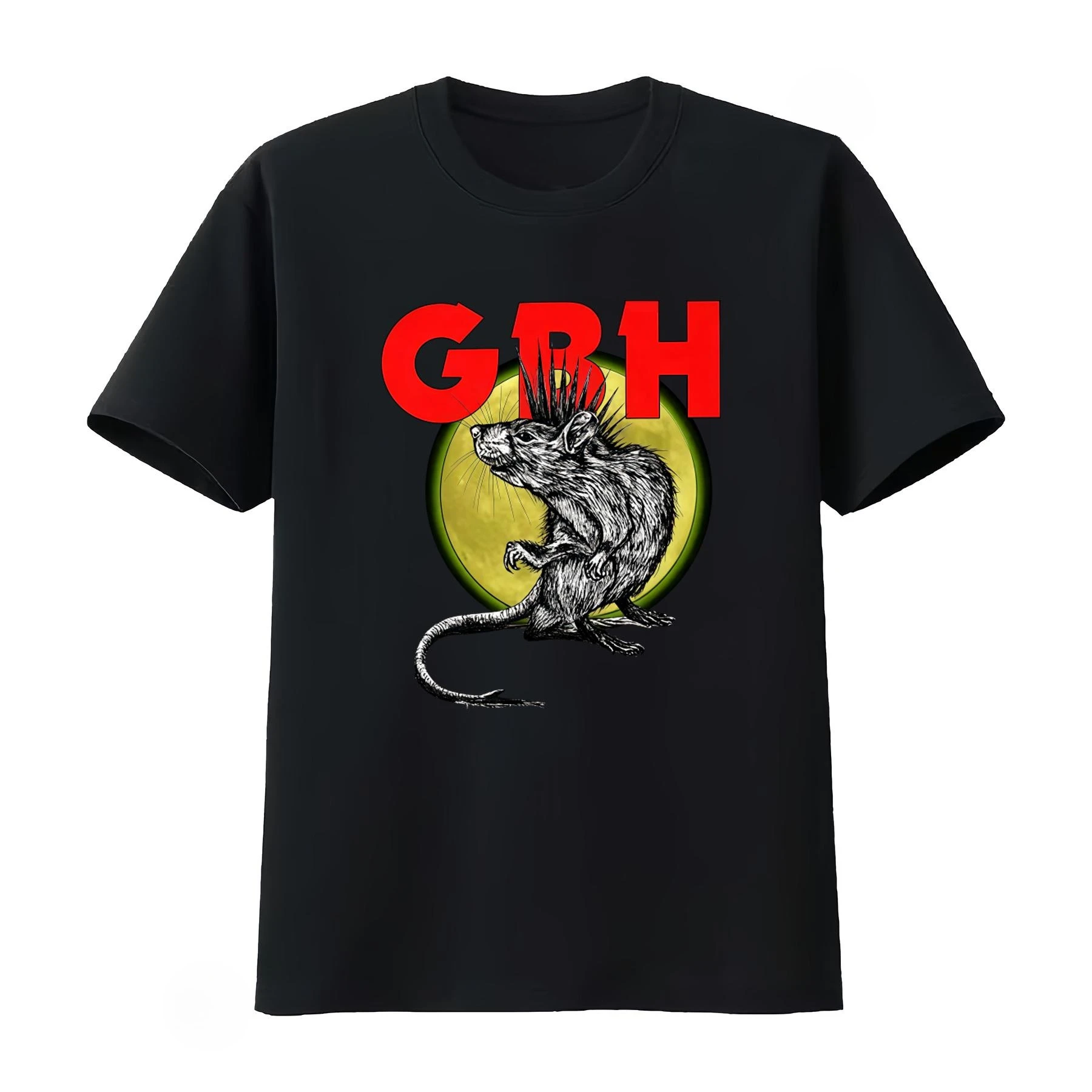 Rare GBH Band Cotton T Shirt for Fan Unique Rat Design Streetwear Fashion Casual Men's Clothing Women's 2026 Summer New T Shirt