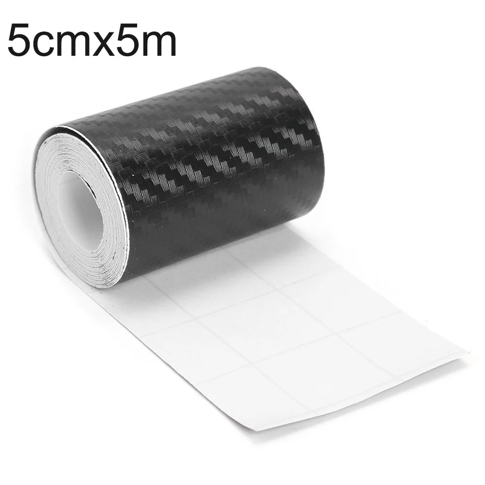 5M Carbon Fiber Car Sticker Paste Protector Strip 3cm*5m 5cm*5m 7cm*5m Optional Waterproof Protection Film