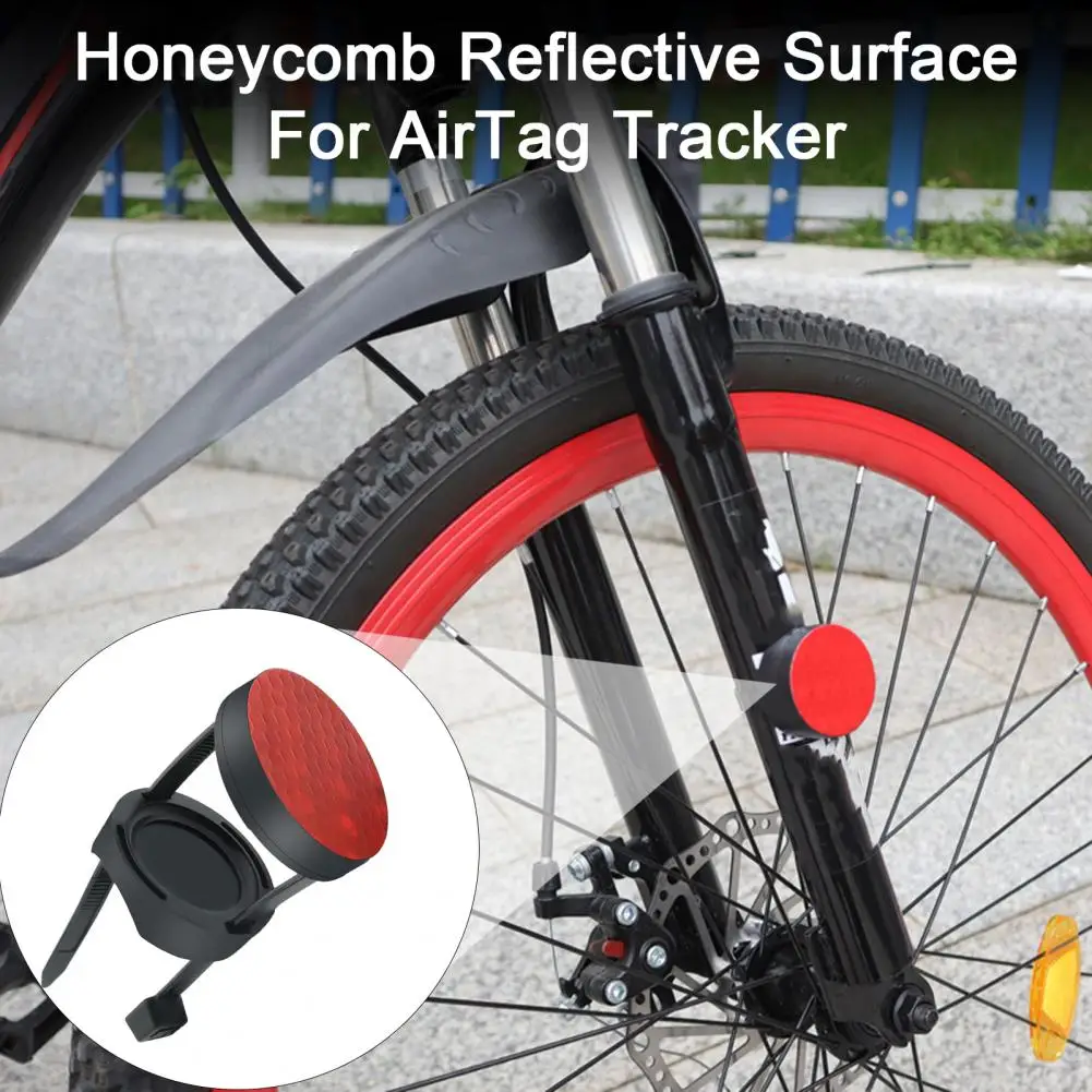 Hidden Installation for Airtag on Mountain Bike Taillight Mountain Bicycle Rack with Back Reflective Board for Airtag Tail