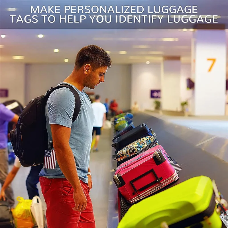 

New-Design Luggage Tags Blank Travel Tags with Strap Heat Transfer Card DIY