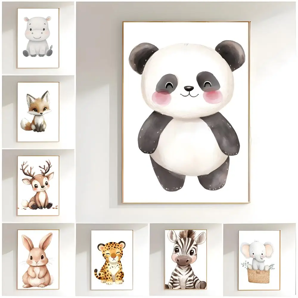 cute illustration c-cute animal Poster Classic Wall Art  Home Decor  Peel and Stick Unframed