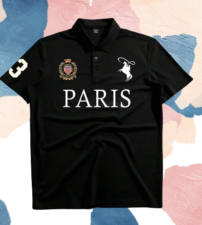 Camiseta Polo de Manga Corta para Hombre Manfinity Mode, Minimalista y Moderna, Adecuada para el Verano, Estilo Deportivo con Estampado Urbano