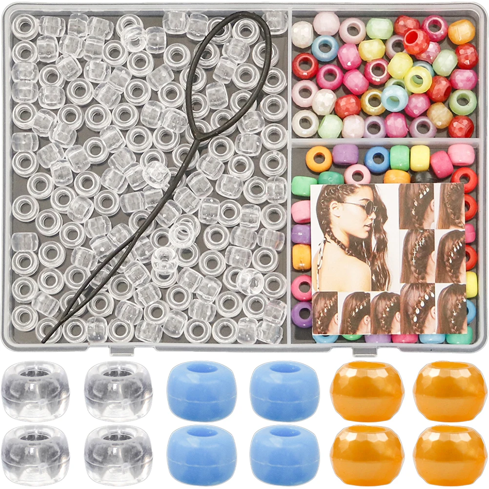 

1 set Hair Tool Combination Plastic Beads for Hair Extension Braiding Dreadlocks Accessories Styling Girls Wedding Prom