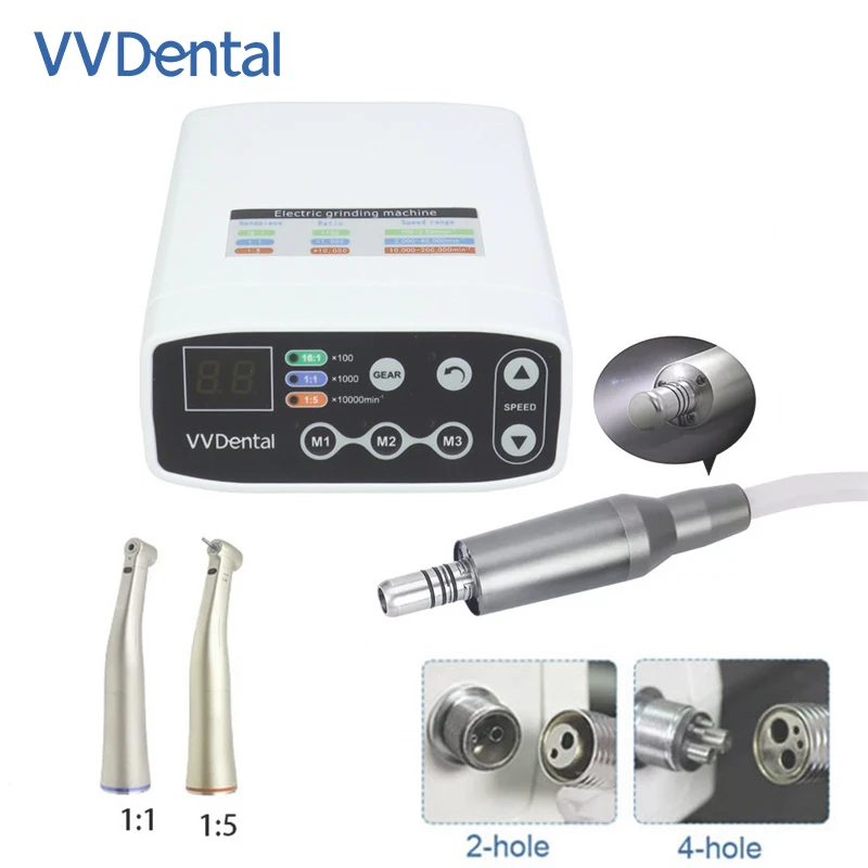 VVDental 100V-240V Dental LED Electric Micro Motor Brushless 1:1 /1:5 Fiber Optic Handpiece Dentistry Clinic Instrument