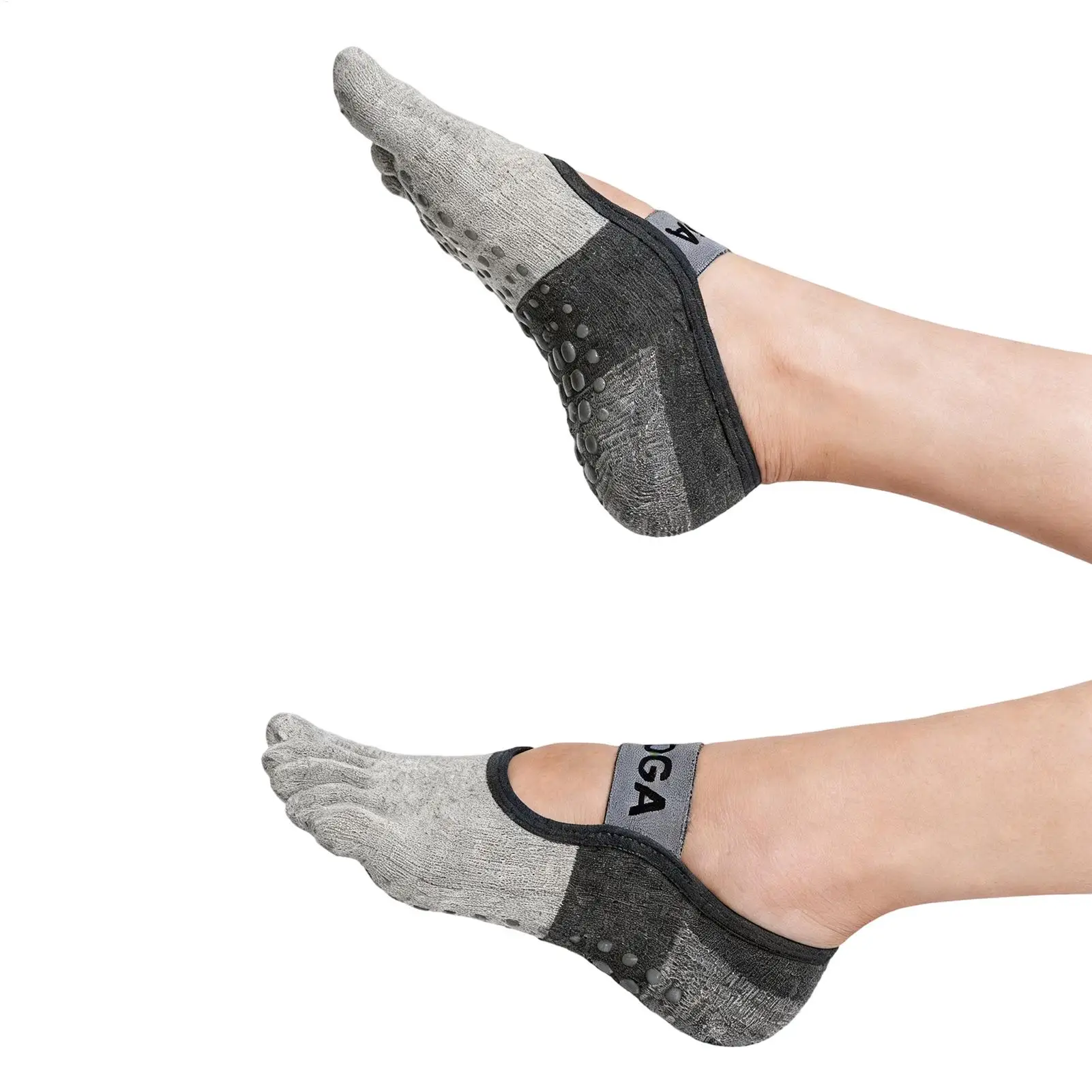 

Grip Socks Non Slip Five-Toe Grippers Sports Grip Yoga Socks With Cushion For Gym Home Hospital Floor Basketball Soccer Workout