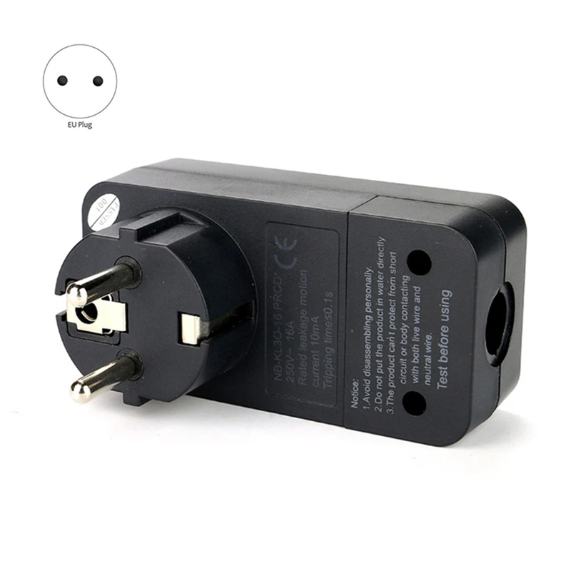 FI Circuit Breaker Personal Protection Plug Replacement Plug 10mA Residual Current Circuit Breaker 16Amp EU Plug image 5