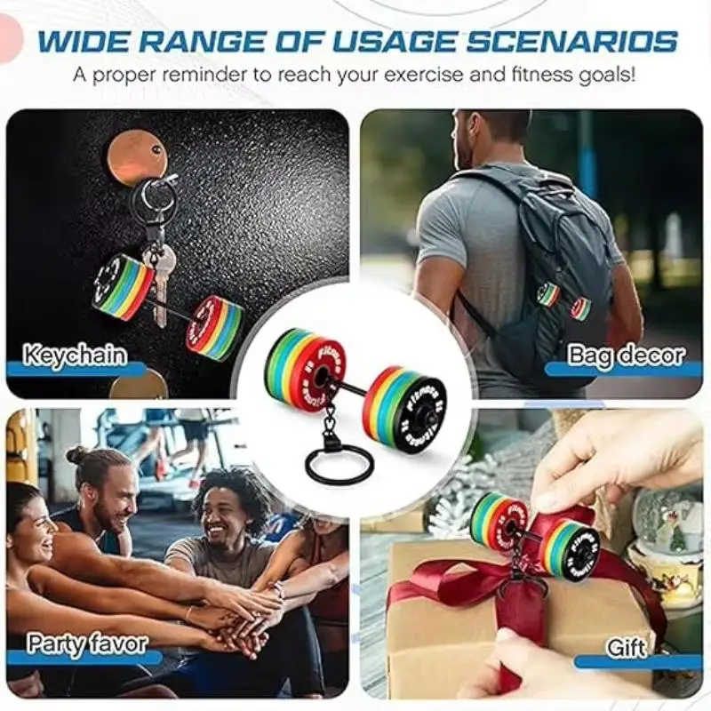 Abnehmbarer Mini-Hantel-Schlüsselanhänger, kreativer Fitness-Hantel-Schlüsselring, Rucksack- oder Taschenanhänger, Geschenk für Fitnessliebhaber. – Detail 6