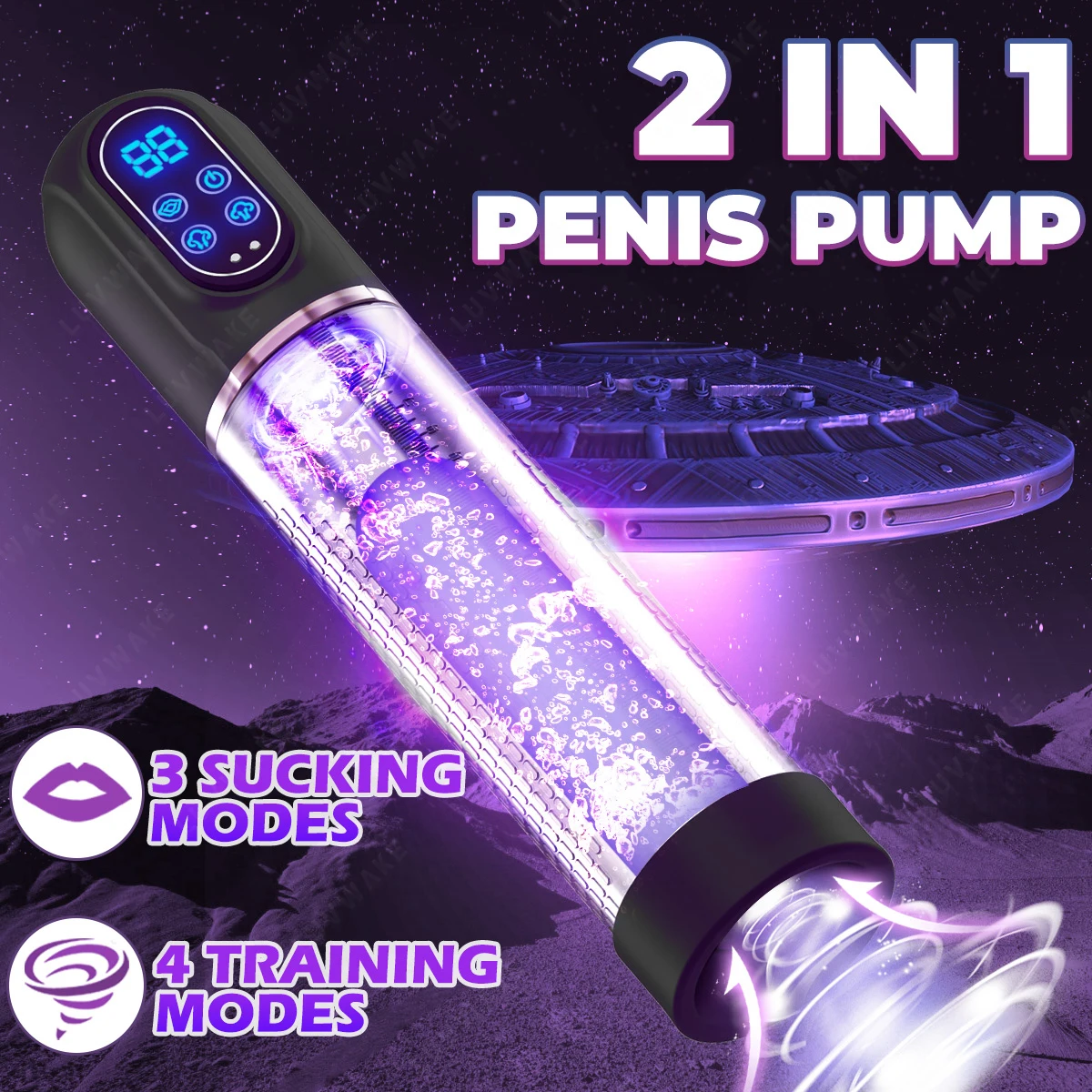 Electric Penis Pump IPX7 Waterproof Adult Sex Toys Dick Enlarger for Men Erection Penis Enlargement Masturbator Sex Toys for Men