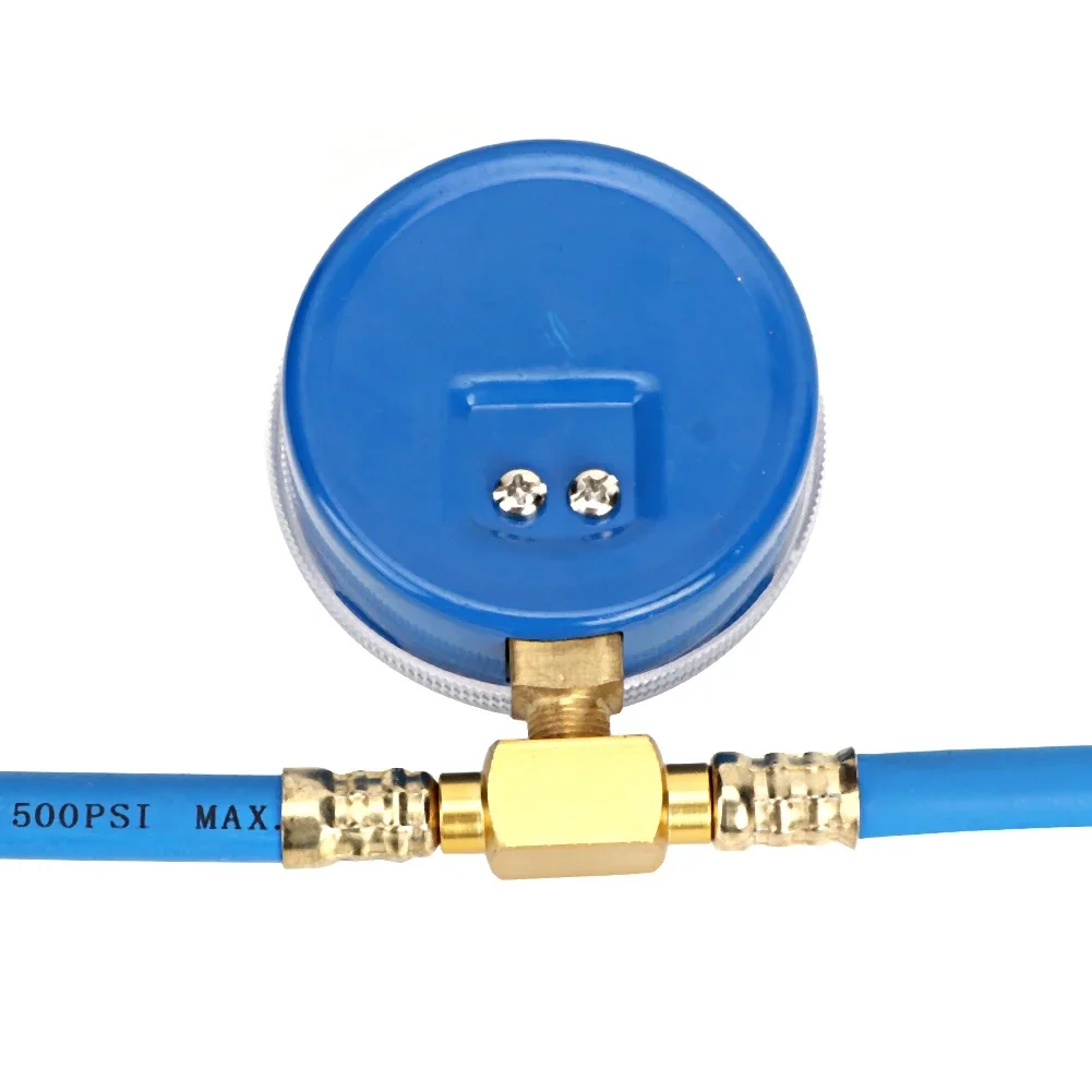 Refrigerant Charging Hose R134A with Gauge Automotive AC Refill Kit Compatible Gas Pressure Measuring Tool for Car Air Repair