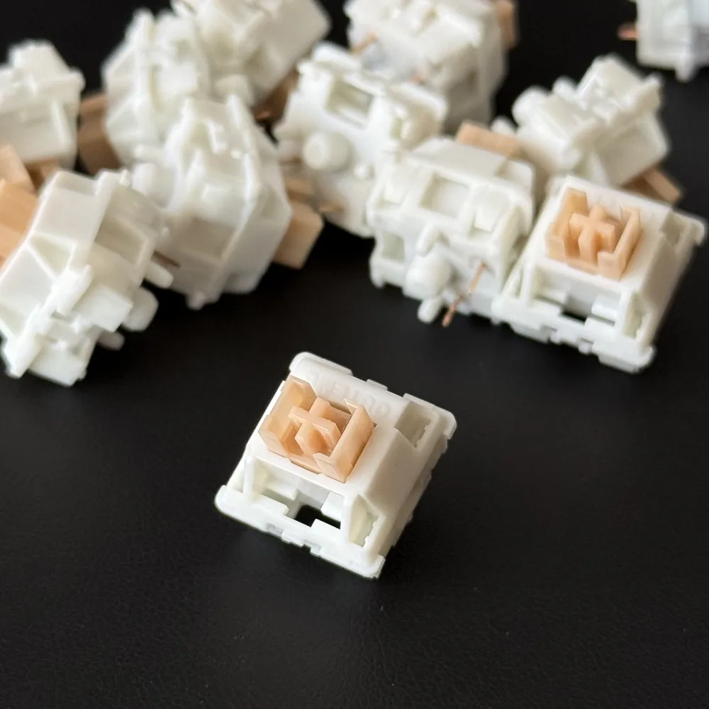 Outemu Silent Cream Yellow Switches Pro Tactile Factory Lubrication 5 Pin RGB Switch For DIY Mechanical Gaming Keyboard