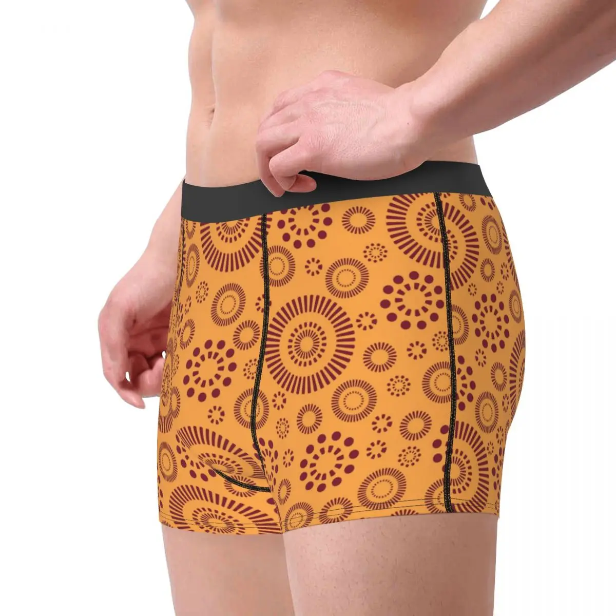 Classic Russian Pattern The Tone Is Wonderful And The Composition Is Unique Orange Underpants Cotton Panties Man Underwear