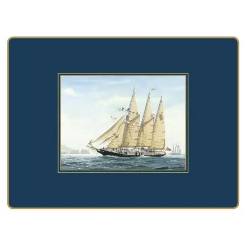 English Continental Placemats - Tall Ships - Set of Four - 15.5 x 11.5 inch