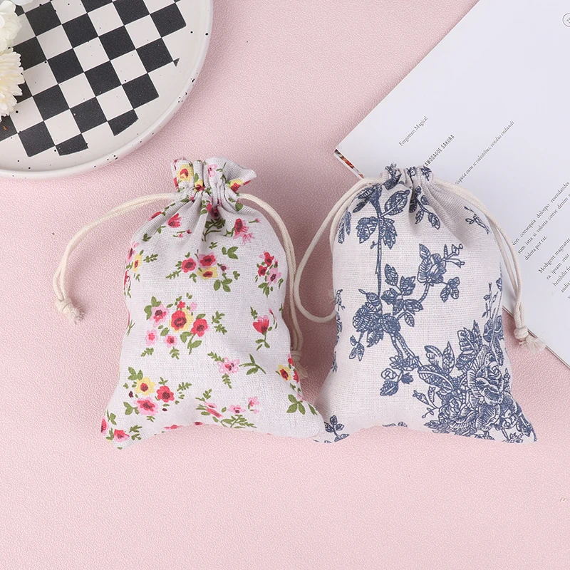 1Pc Cute Small Cloth Drawstring Gift Bag Woman Purse Handbags Jewelry Lipstick Cosmetic Tote Bags Storage Pouch String Bag