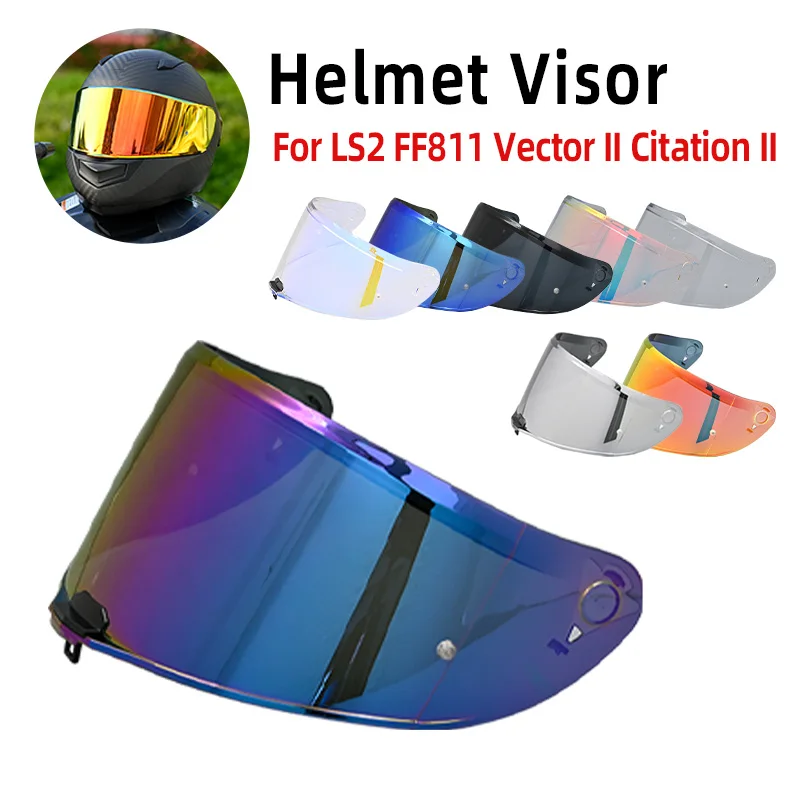 Visor For LS2 FF811 Vector II Citation II Helmet Lens Anti-Scratch Anti-UV Motorcycle Shield Accessories sunscreen Anti-Fog film