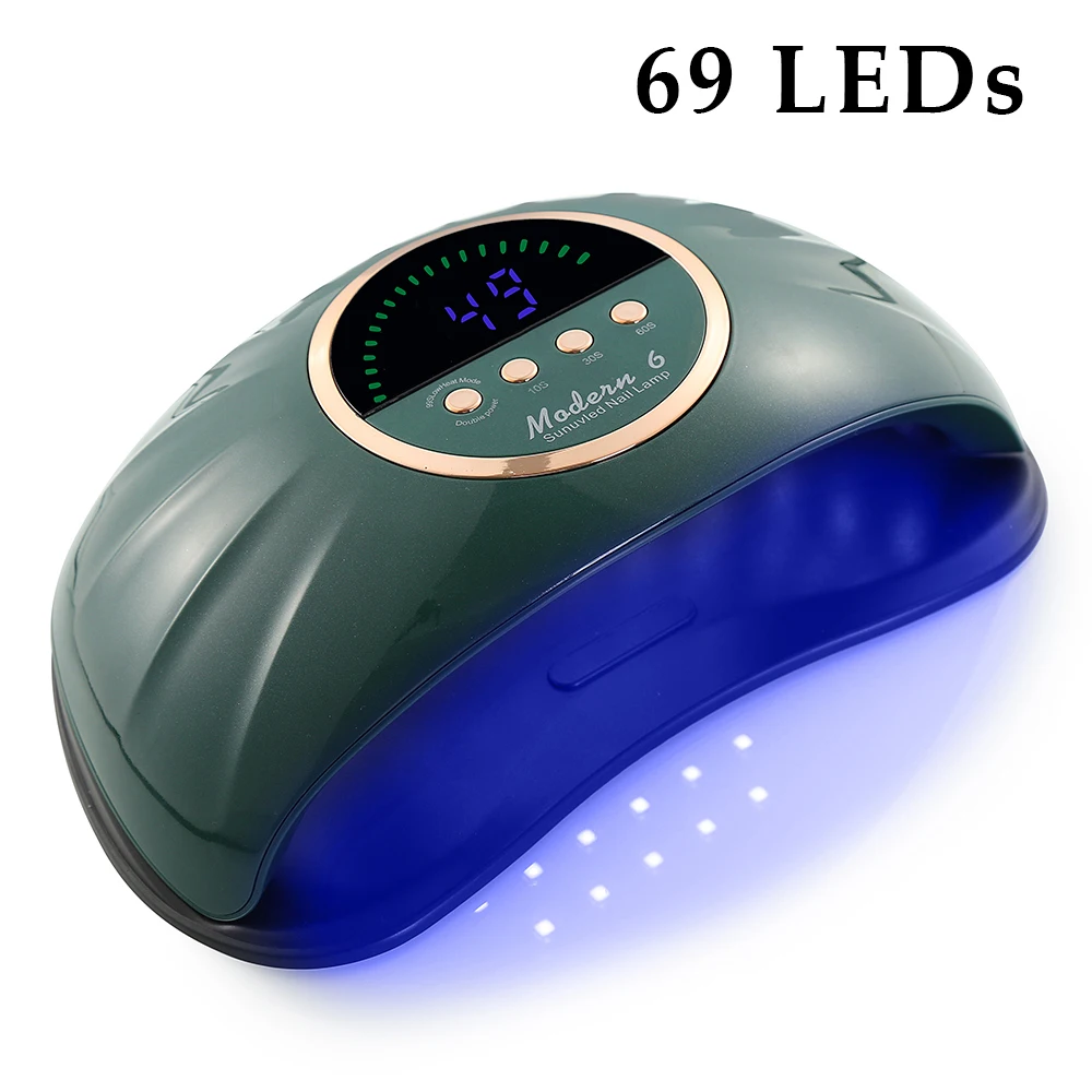 Lampe à ongles UV LED 69 gibles, 268W, sèche-ongles professionnel pour durcir tous les vernis à ongles en gel, lampe de manucure, outil de salon