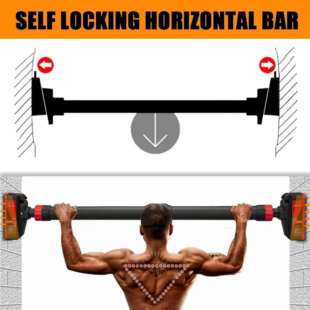 Pull Up Bar for Doorway, Frame Chin Up Bar with Safety Lock, Home Gym Upper Body Workout Fitness Equipment with 4-in-1 Multi Exercise Function Holds for Ultimate Door Frame Protection view 4
